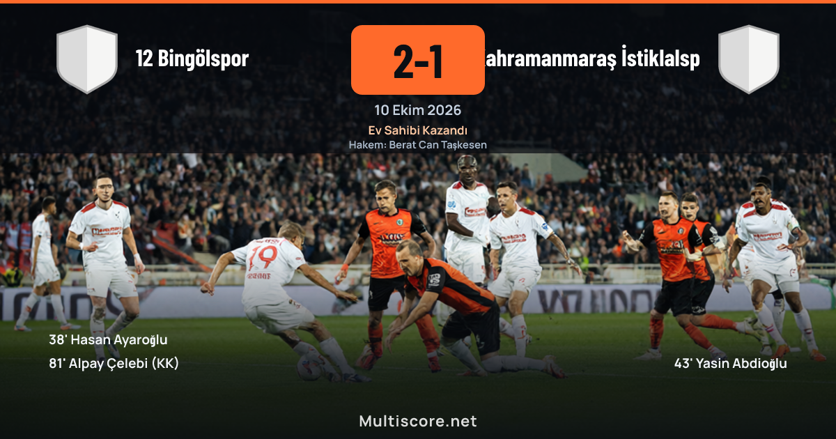 12 Bingölspor - Kahramanmaraş İstiklalsp