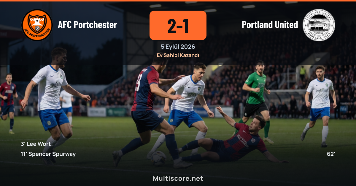 AFC Portchester ve Portland United arasındaki FA Cup maçından bir görüntü