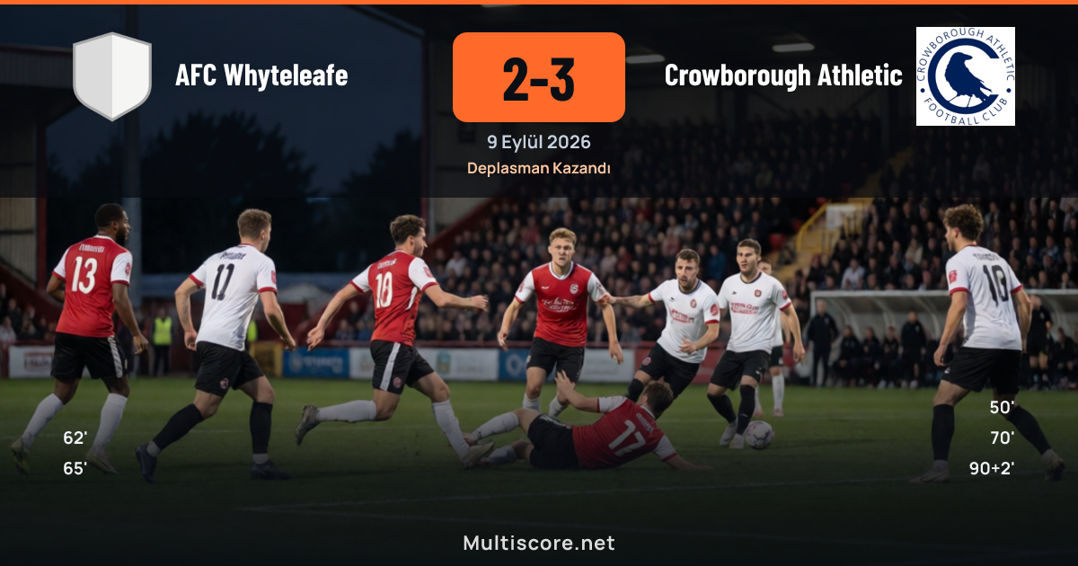 AFC Whyteleafe ve Crowborough Athletic futbolcuları FA Cup maçında mücadele ederken
