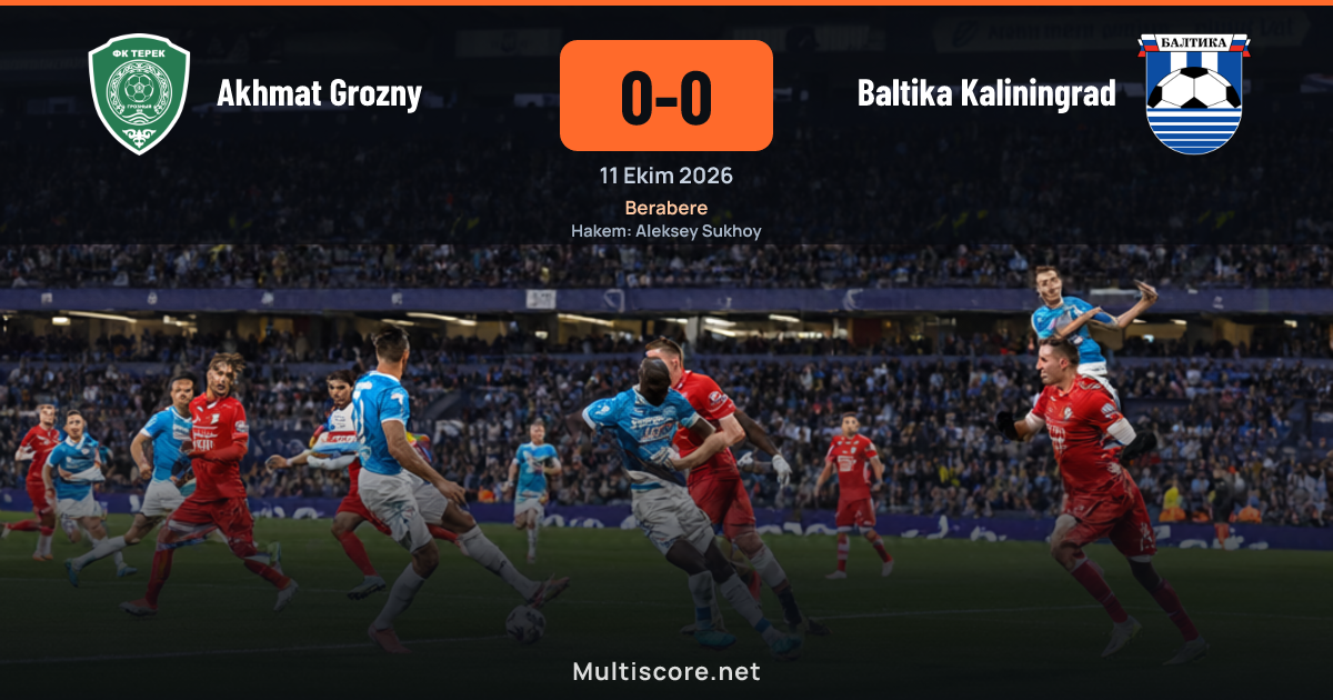 Akhmat Grozny - Baltika Kaliningrad 0-0 maç görüntüsü