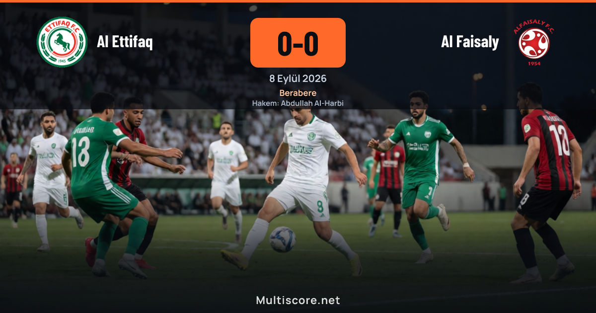 Al Ettifaq ile Al Faisaly arasındaki Pro League maçından bir kare