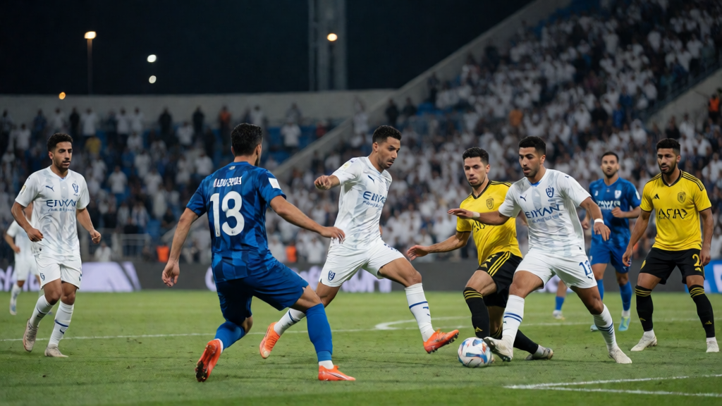 Al Hilal ve NEOM SC futbolcuları maç öncesi ısınma