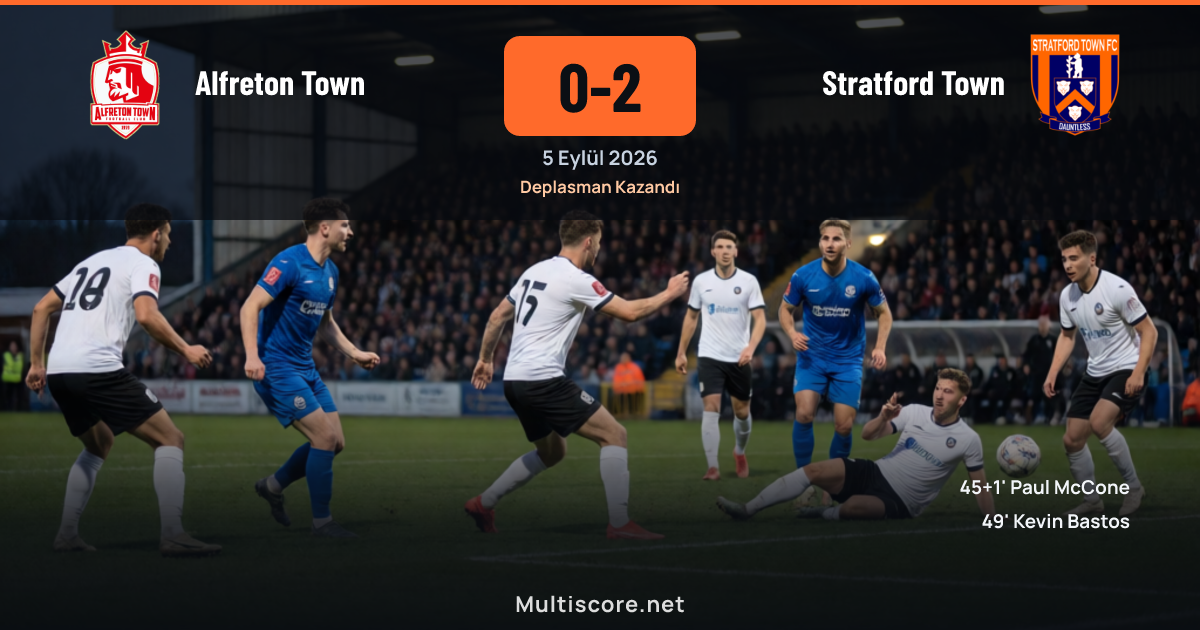Alfreton Town ve Stratford Town arasındaki FA Cup maçından bir görüntü