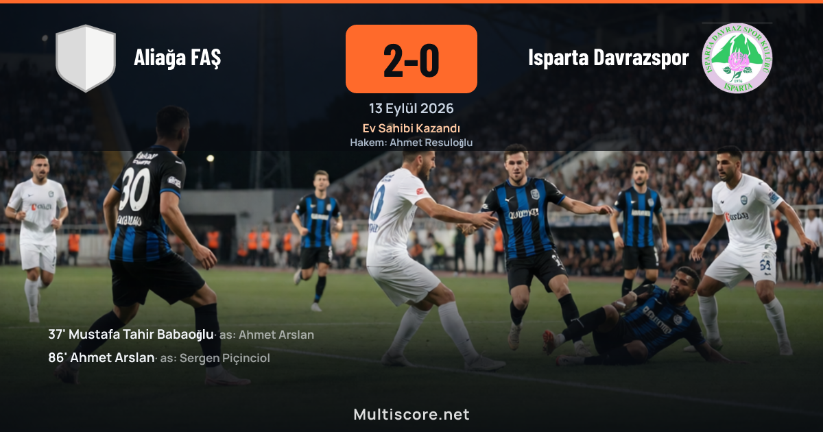 Aliağa FAŞ - Isparta Davrazspor maçı