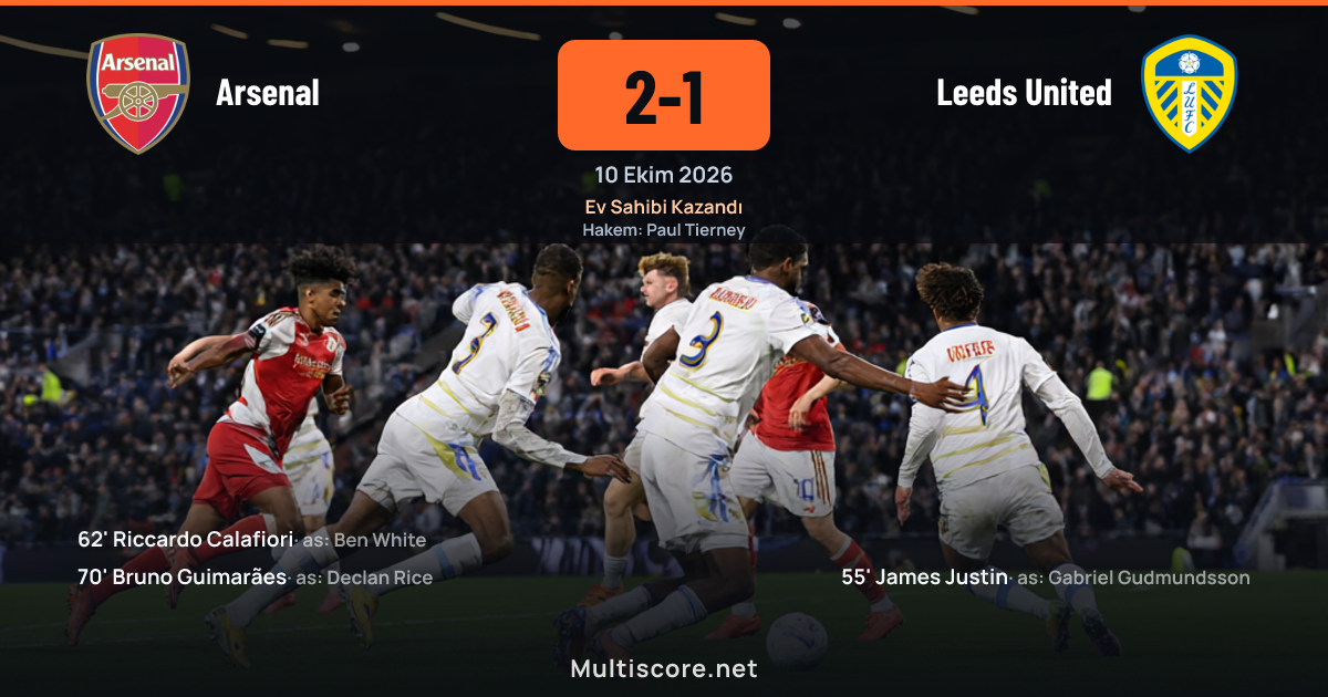 Arsenal - Leeds United Premier League maçı