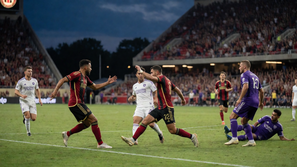 Atlanta United ve Orlando City futbolcuları MLS maçında