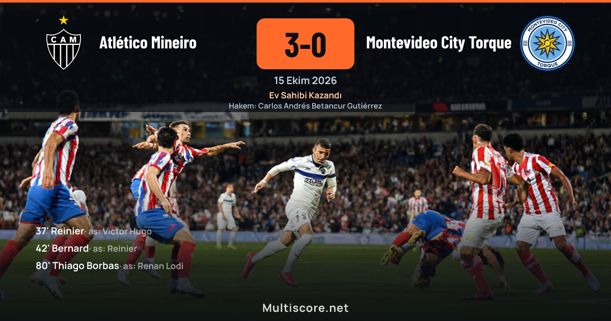 Atlético Mineiro'nun Montevideo City Torque'i 3-0 yendiği Copa Sudamericana maçı