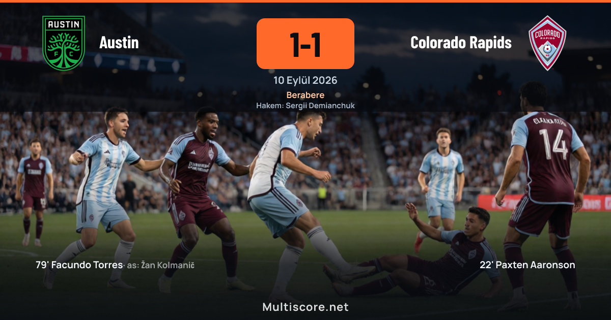 Austin FC ve Colorado Rapids maçından bir görüntü