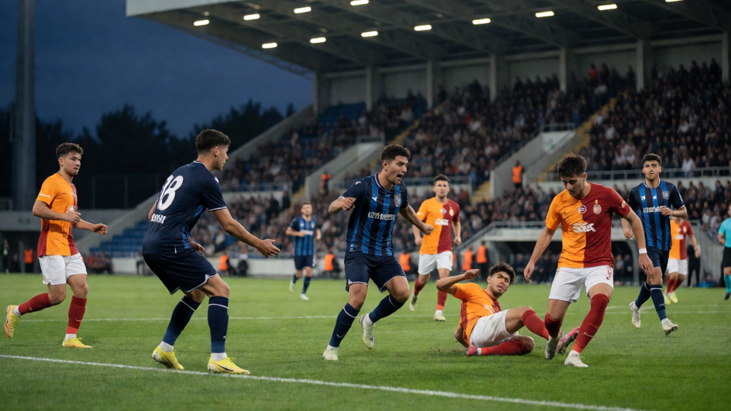 İstanbul Başakşehir U19 ile Galatasaray U19 arasındaki U19 Süper Lig maçı öncesi görsel