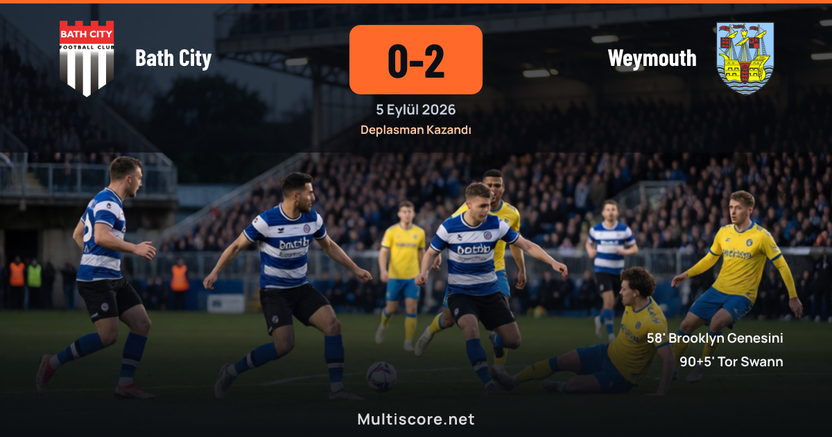 Bath City ve Weymouth arasındaki FA Cup maçından bir kare