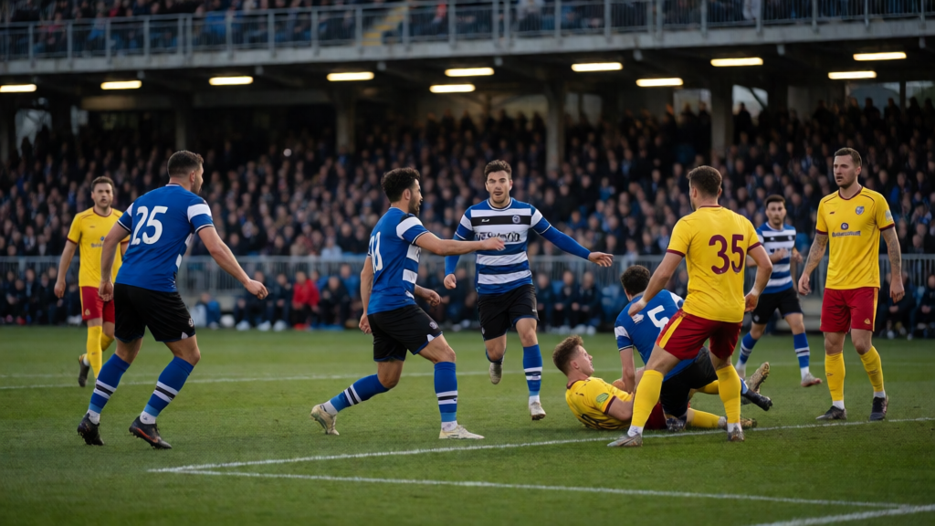 Bath City ve Weymouth FA Cup maçı öncesi takım logosu