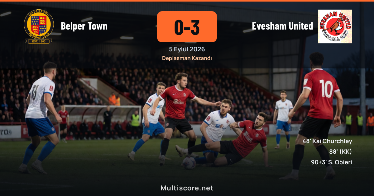 Belper Town ile Evesham United arasında oynanan FA Cup maçından bir görüntü