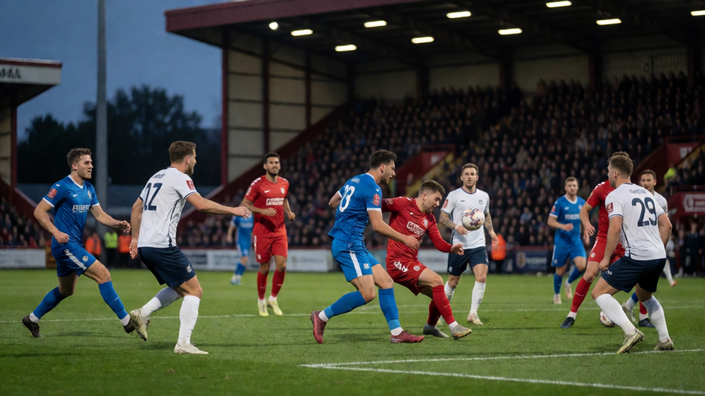 Bishop's Cleeve ve Poole Town arasındaki FA Cup maçı