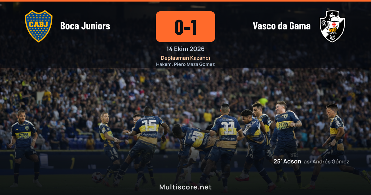 Copa Sudamericana'da Boca Juniors - Vasco da Gama maçı