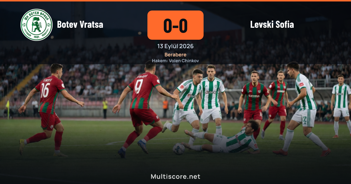 Botev Vratsa Levski Sofia 0-0 beraberlik maçı