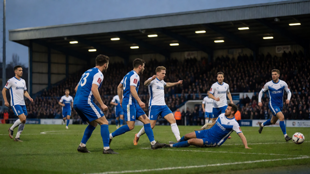 Bury ve Wythenshawe Amateurs futbolcuları FA Cup maçı öncesi