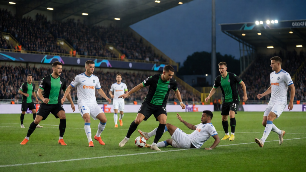 Cercle Brugge ile Gent arasındaki Pro League maçı öncesi stadyum görünümü