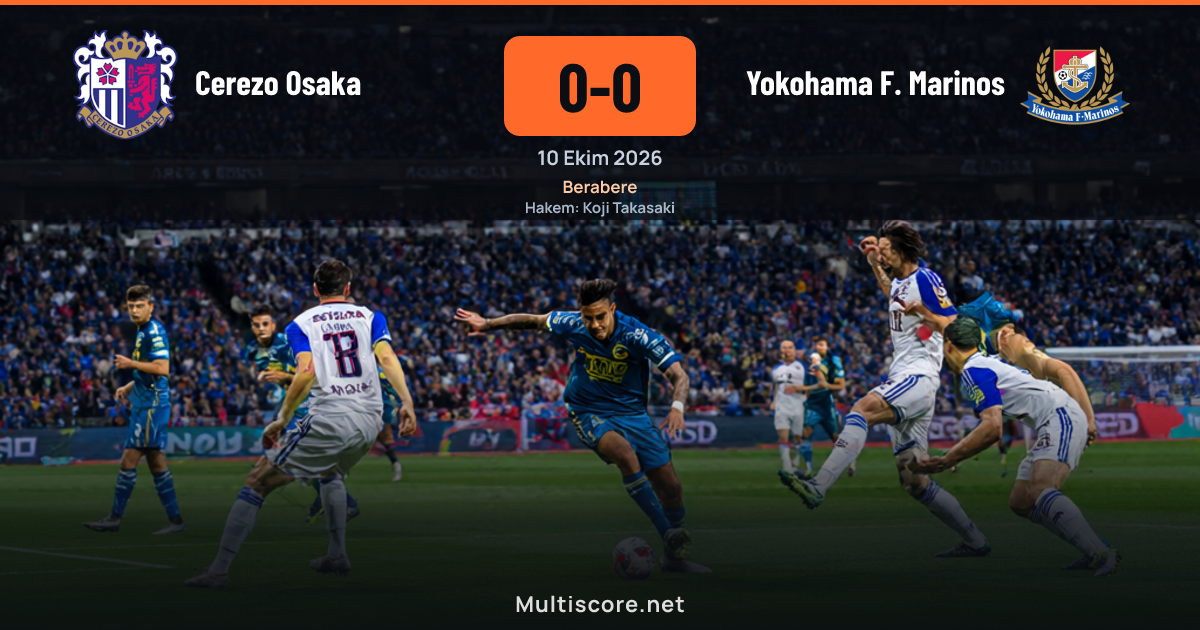 Cerezo Osaka - Yokohama F. Marinos J1 League maçı 0-0 berabere bitti