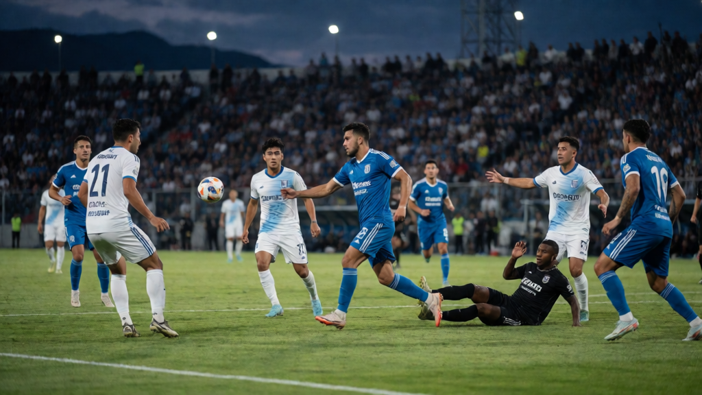 Cienciano ve Montevideo City Torque futbolcuları Copa Sudamericana maçında