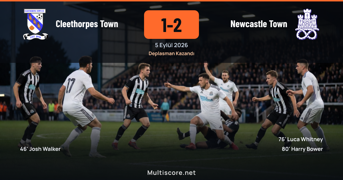 Cleethorpes Town ve Newcastle Town arasında oynanan FA Cup maçından kare
