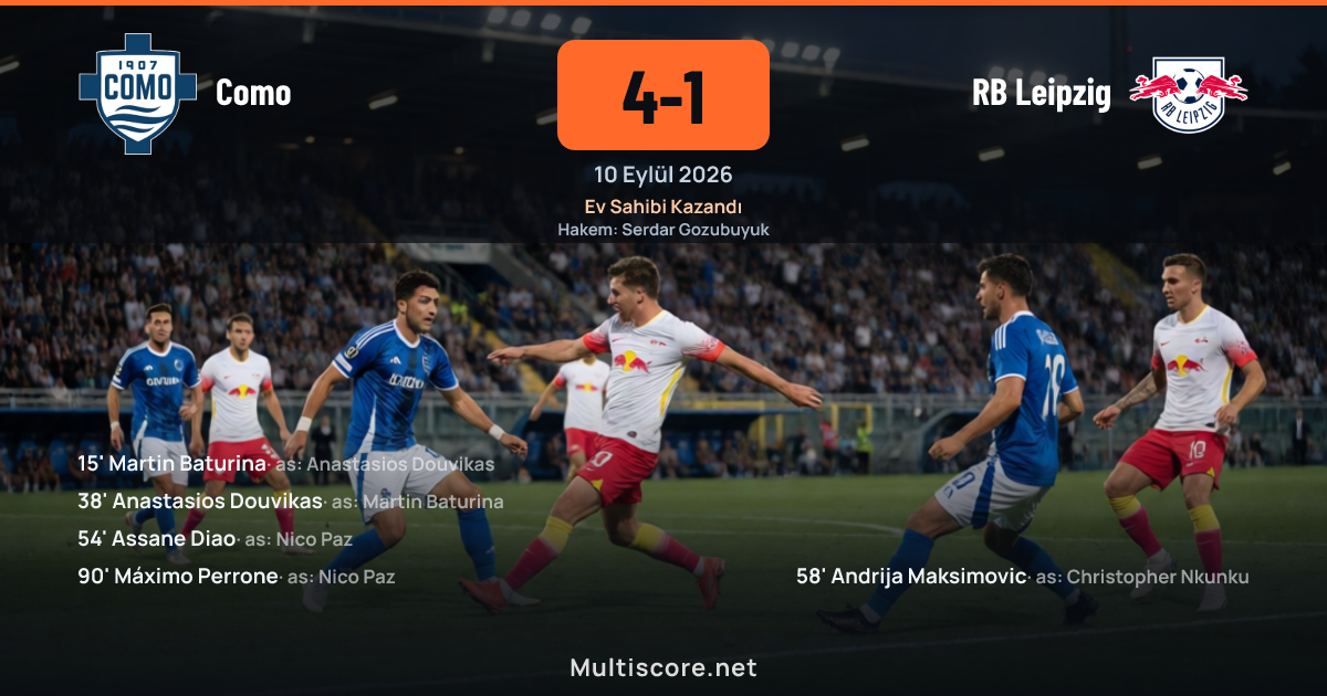 Como - RB Leipzig Şampiyonlar Ligi maçı