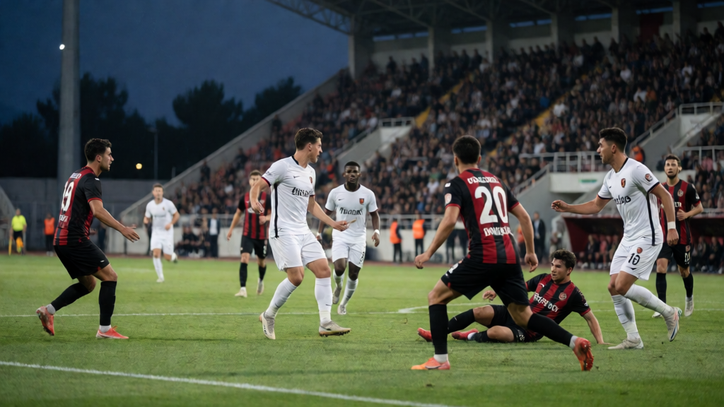 Çorum U19 ile Eyüpspor U19 maçı öncesi saha görünümü