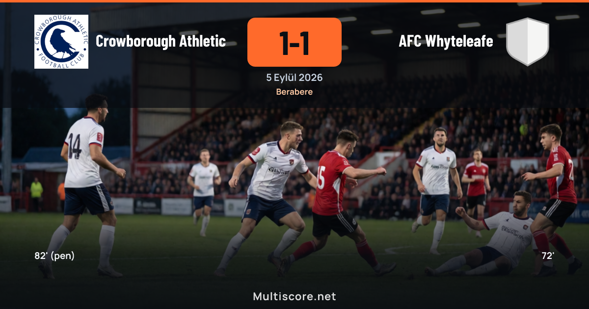 Crowborough Athletic ve AFC Whyteleafe arasındaki FA Cup maçından bir görüntü
