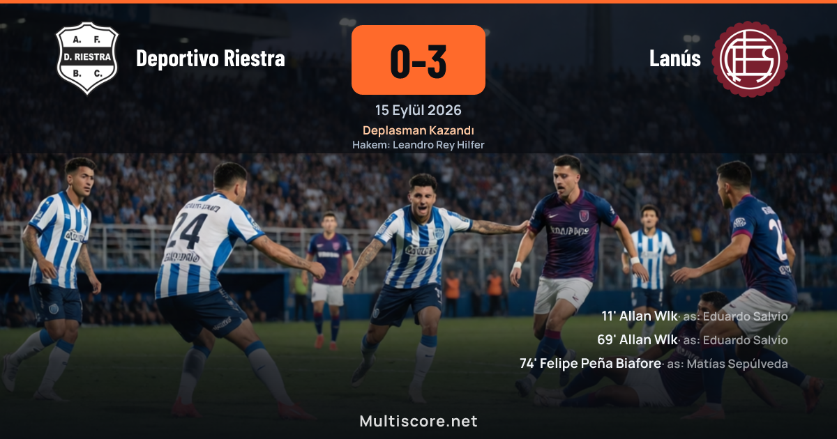 Deportivo Riestra - Lanüs maçından bir kare