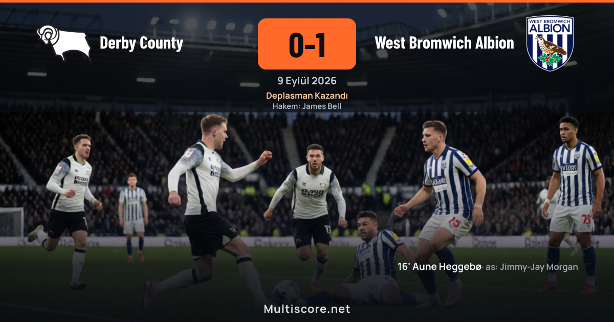 Derby County ve West Bromwich Albion maçından bir görüntü
