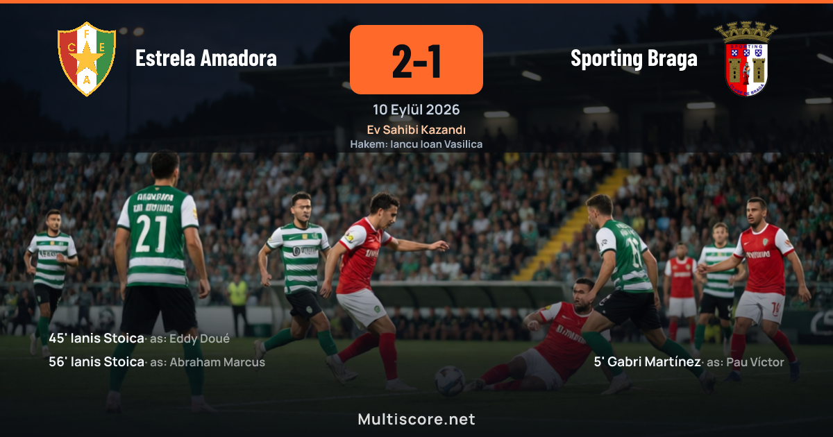 Estrela Amadora - Sporting Braga maçından bir kare