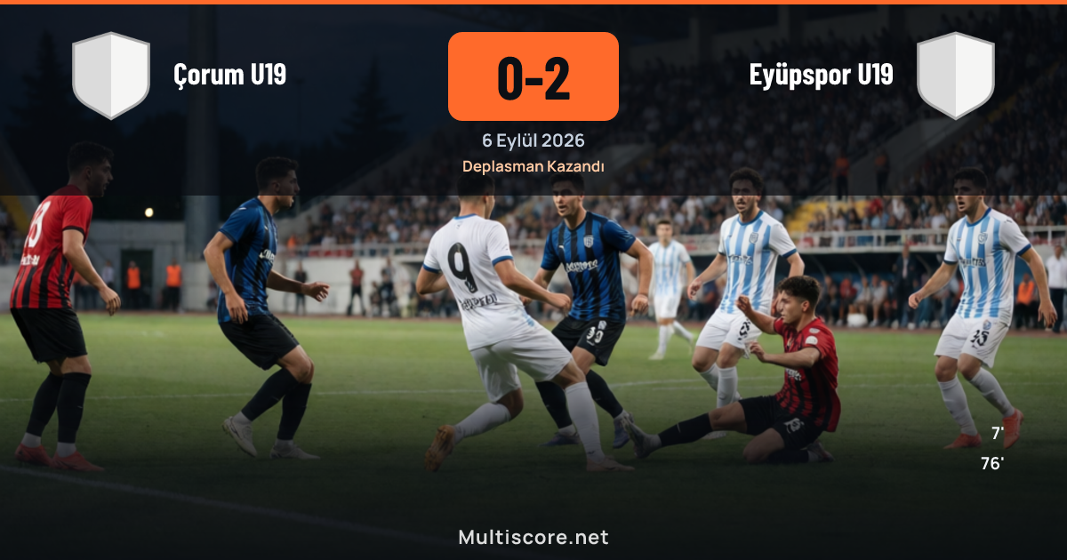 Çorum U19 - Eyüpspor U19 maçı