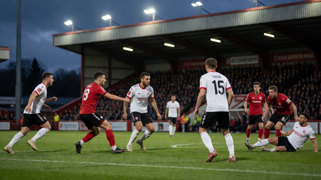 Fakenham Town ve Ware takımlarının FA Cup maçı öncesi saha görünümü