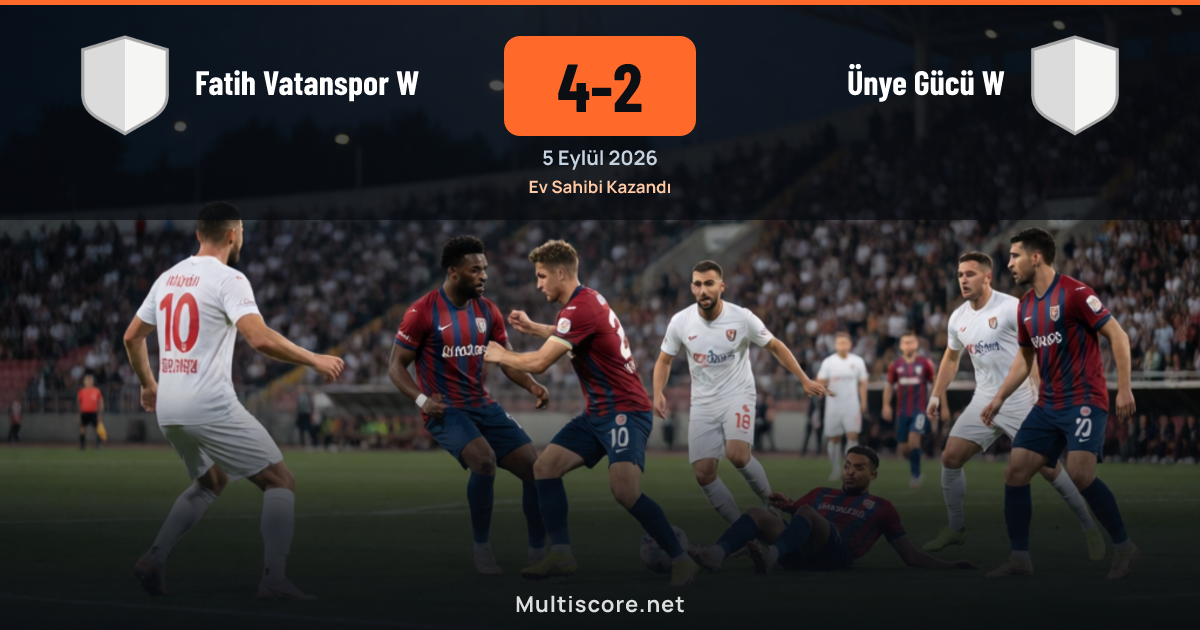 Fatih Vatanspor W ve Ünye Gücü W arasındaki Süper Lig Women maçından bir kare