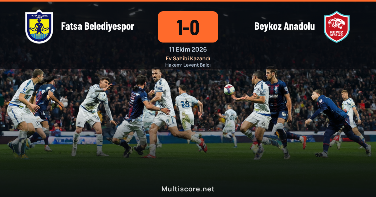 Fatsa Belediyespor - Beykoz Anadolu 3. Lig maçı
