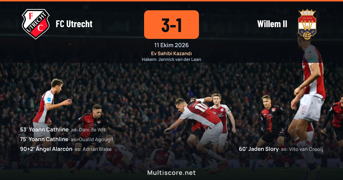 FC Utrecht - Willem II Eredivisie maçı
