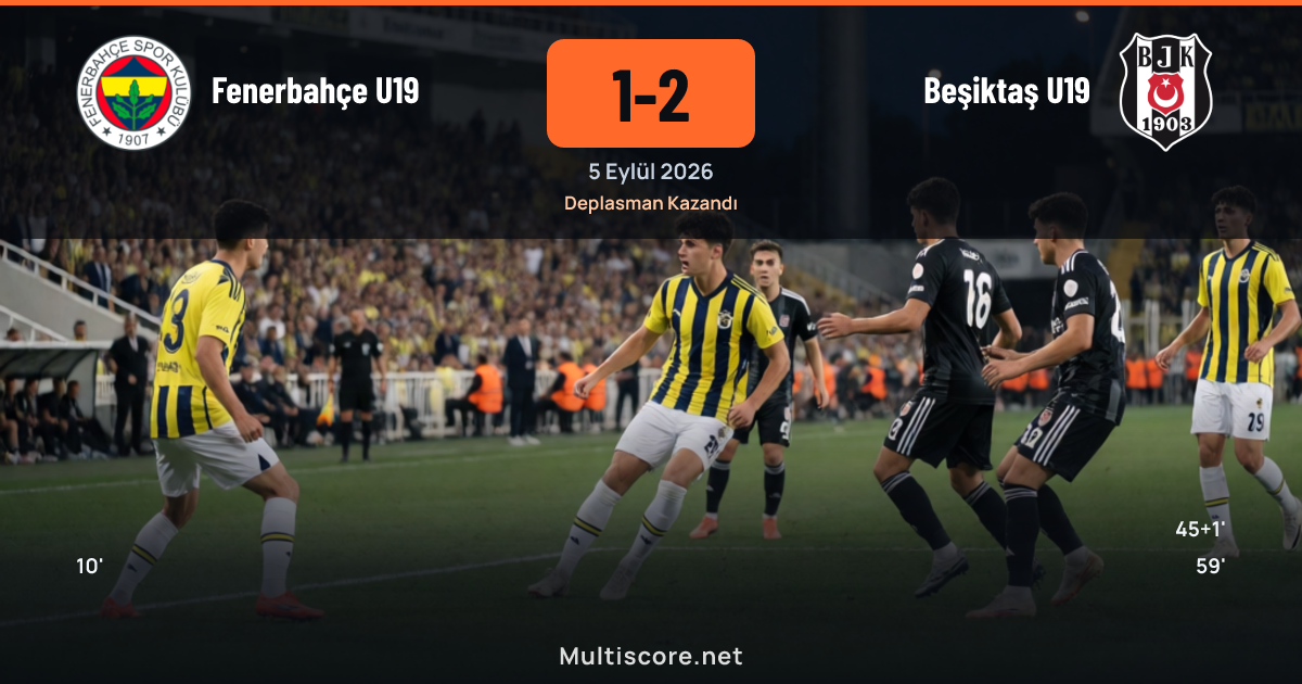 Fenerbahçe U19 ve Beşiktaş U19 arasındaki derbi maçından bir kare