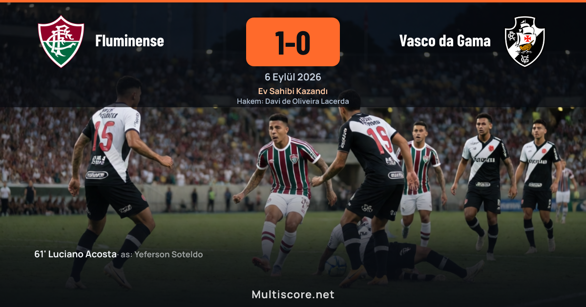 Fluminense ve Vasco da Gama futbolcuları maç sırasında