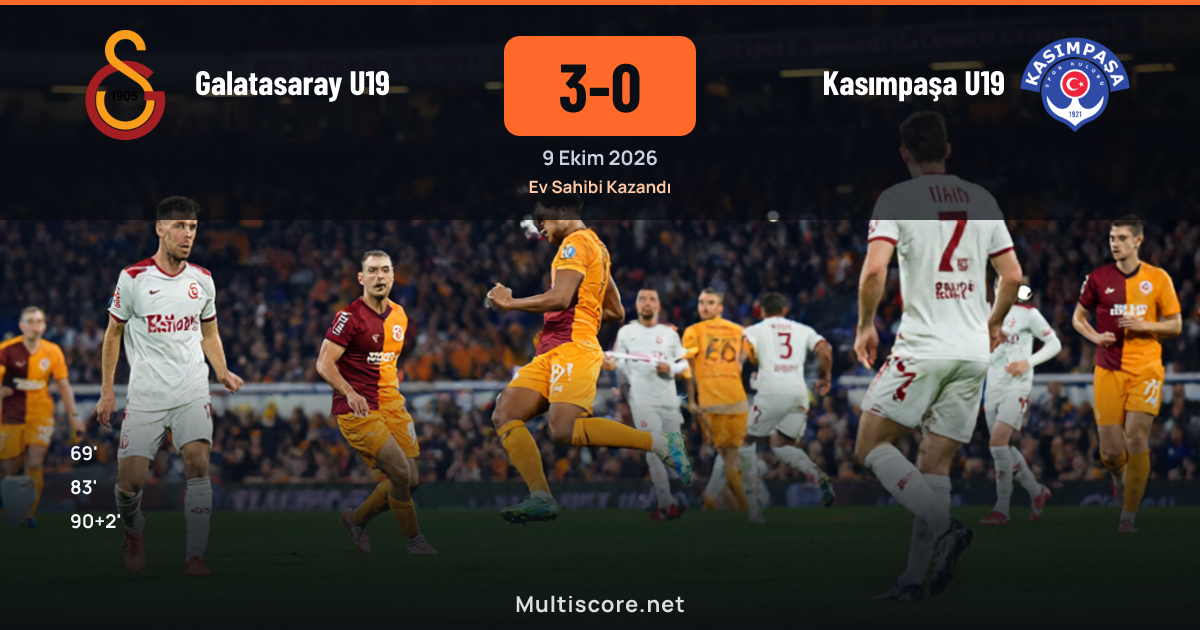 Galatasaray U19 - Kasımpaşa U19 maçı