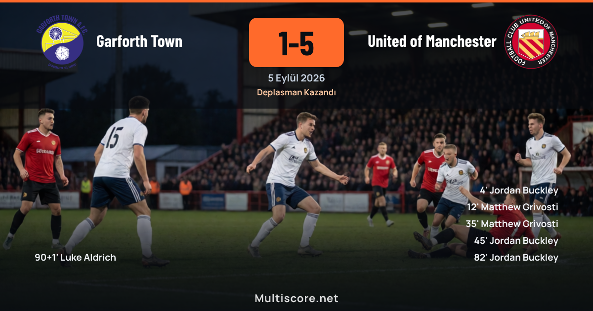 Garforth Town ve United of Manchester arasındaki FA Cup maçından bir görüntü