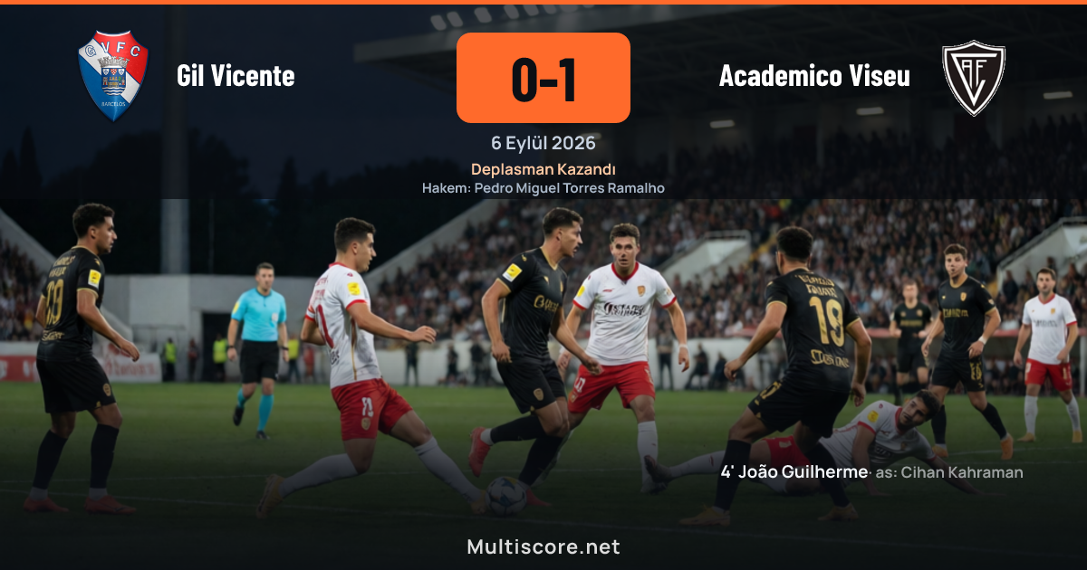 Gil Vicente ve Academico Viseu futbolcuları mücadele sırasında