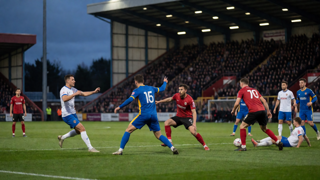 Havant & Waterlooville ve Chippenham Town FA Cup maçı öncesi saha görüntüsü