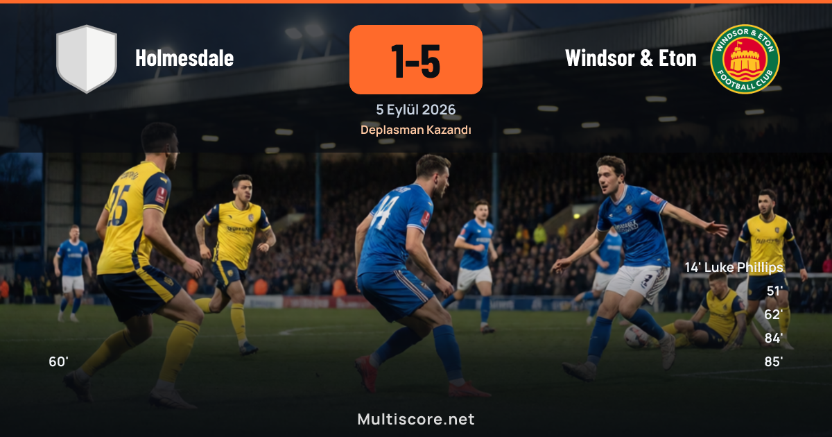 Holmesdale ile Windsor & Eton arasındaki FA Cup maçından bir görüntü
