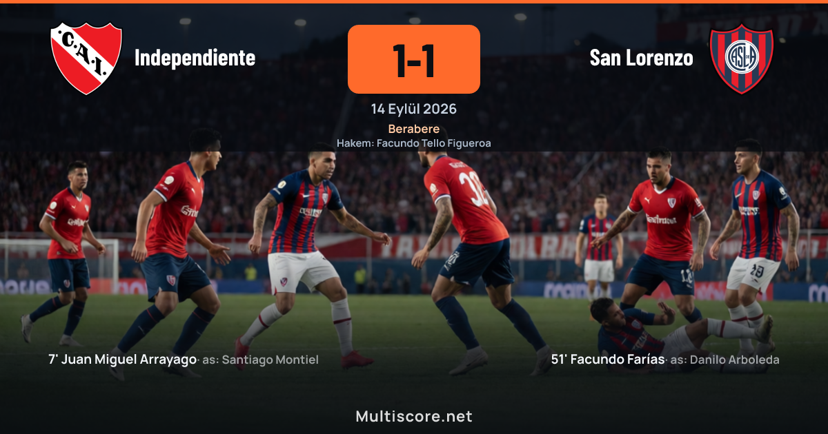 Independiente - San Lorenzo maçından bir kare