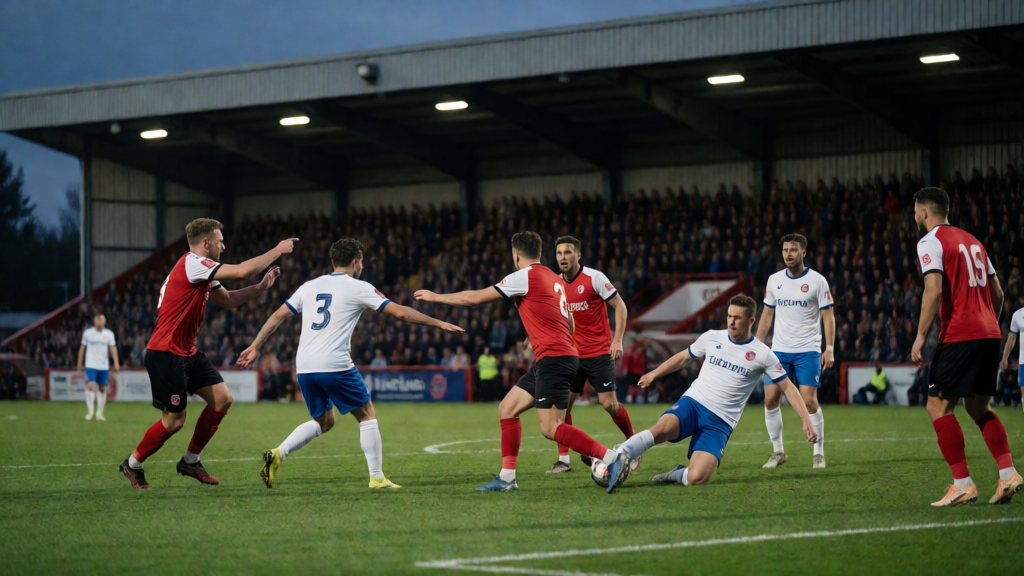 Jersey Bulls ve Burgess Hill Town FA Cup maçı öncesi saha görünümü