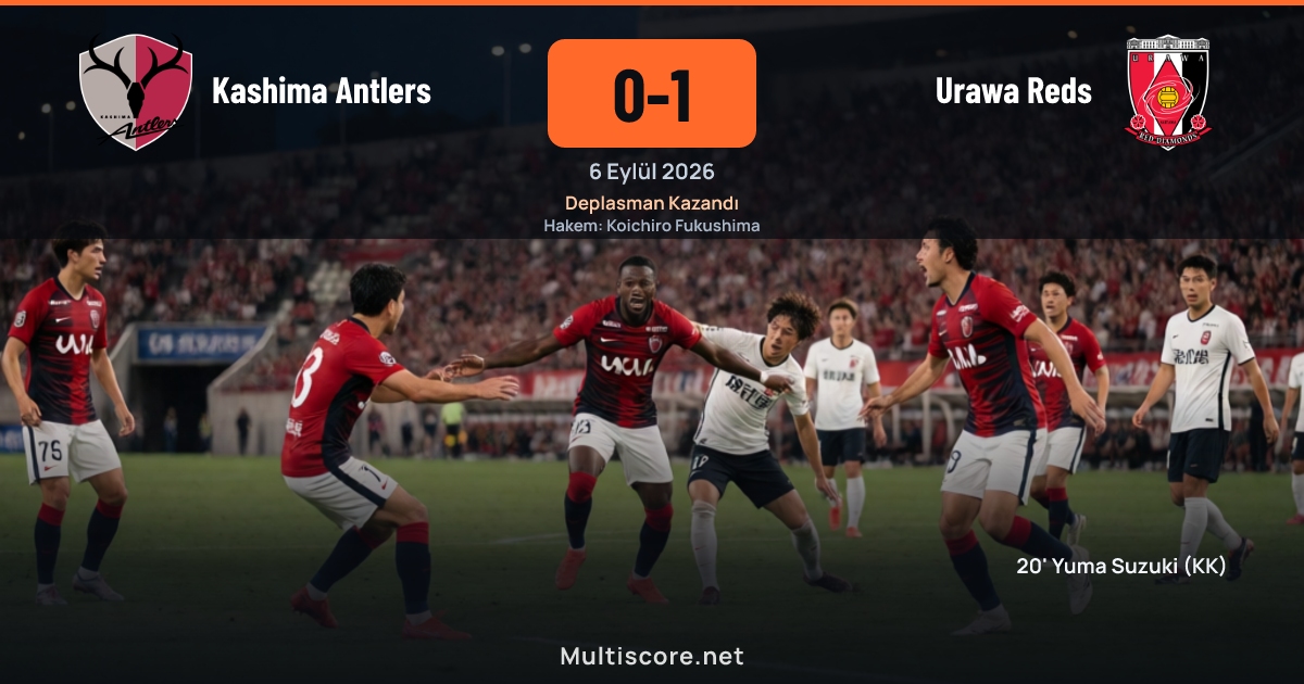 Kashima Antlers ve Urawa Reds futbolcuları maç sırasında