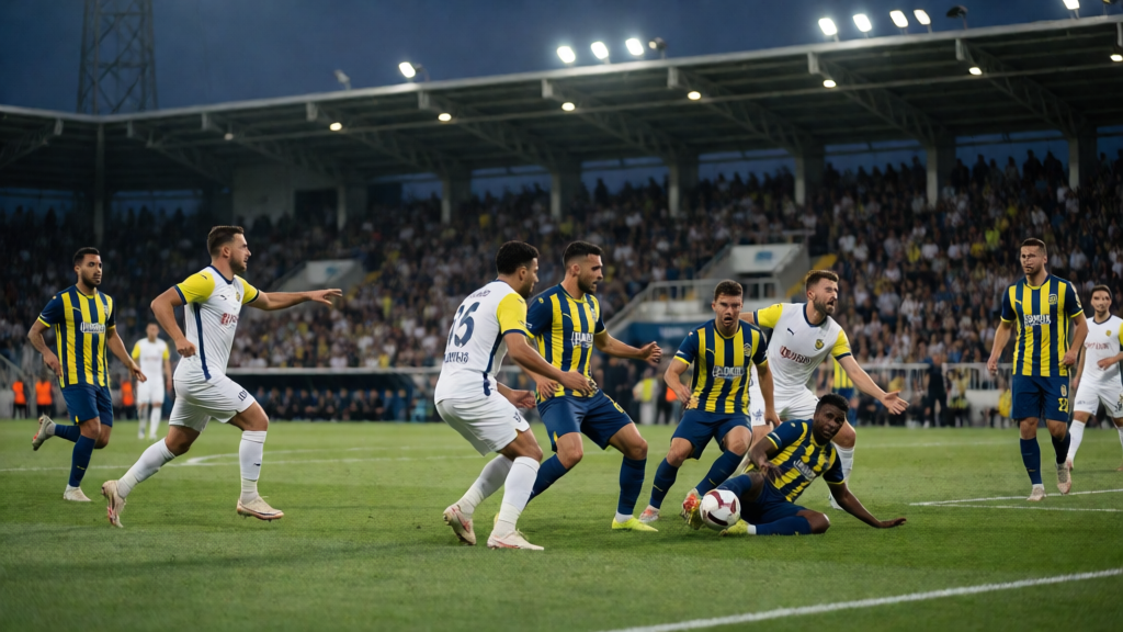 Keçiörengücü ve Sarıyer SK futbolcuları maç öncesi sahada