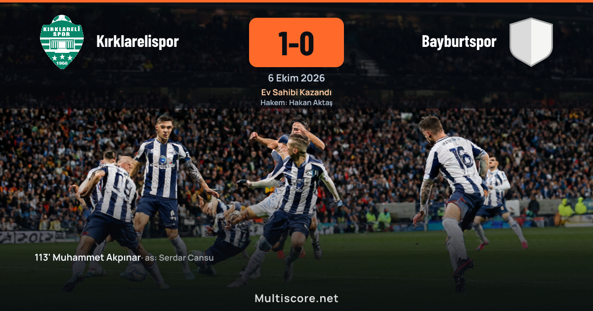 Kırklarelispor Bayburtspor Türkiye Kupası maçı