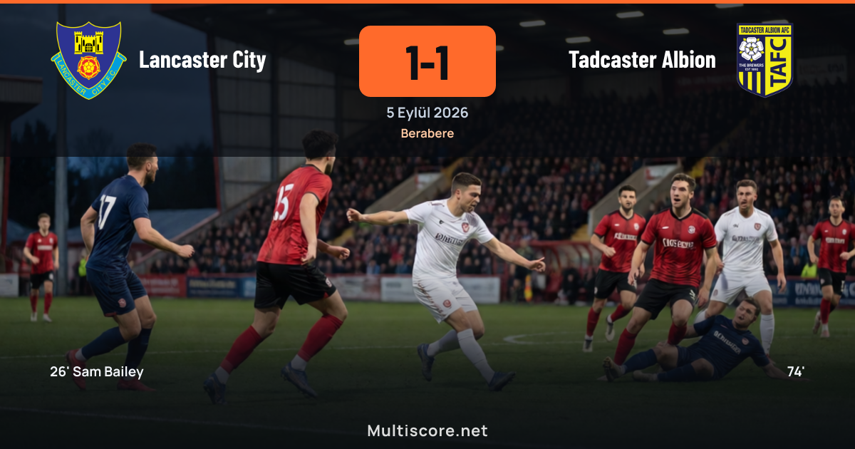 Lancaster City ve Tadcaster Albion arasındaki FA Cup maçından bir görüntü