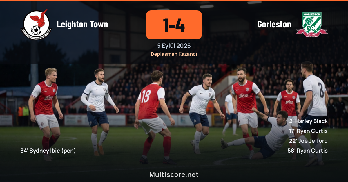 Leighton Town ile Gorleston arasındaki FA Cup maçından bir görüntü