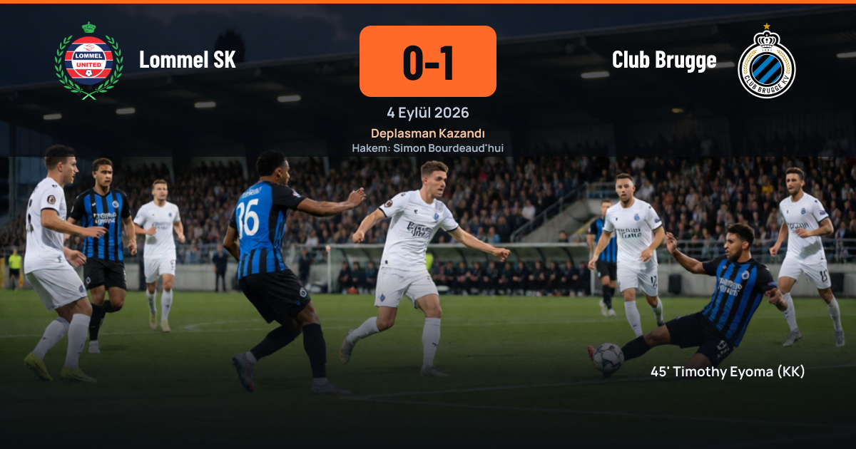 Lommel SK ile Club Brugge arasındaki Pro League maçından bir görüntü